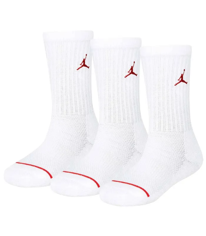Calcetines Running Jordan Calcetines Jumpman Crew 3PK Blanco